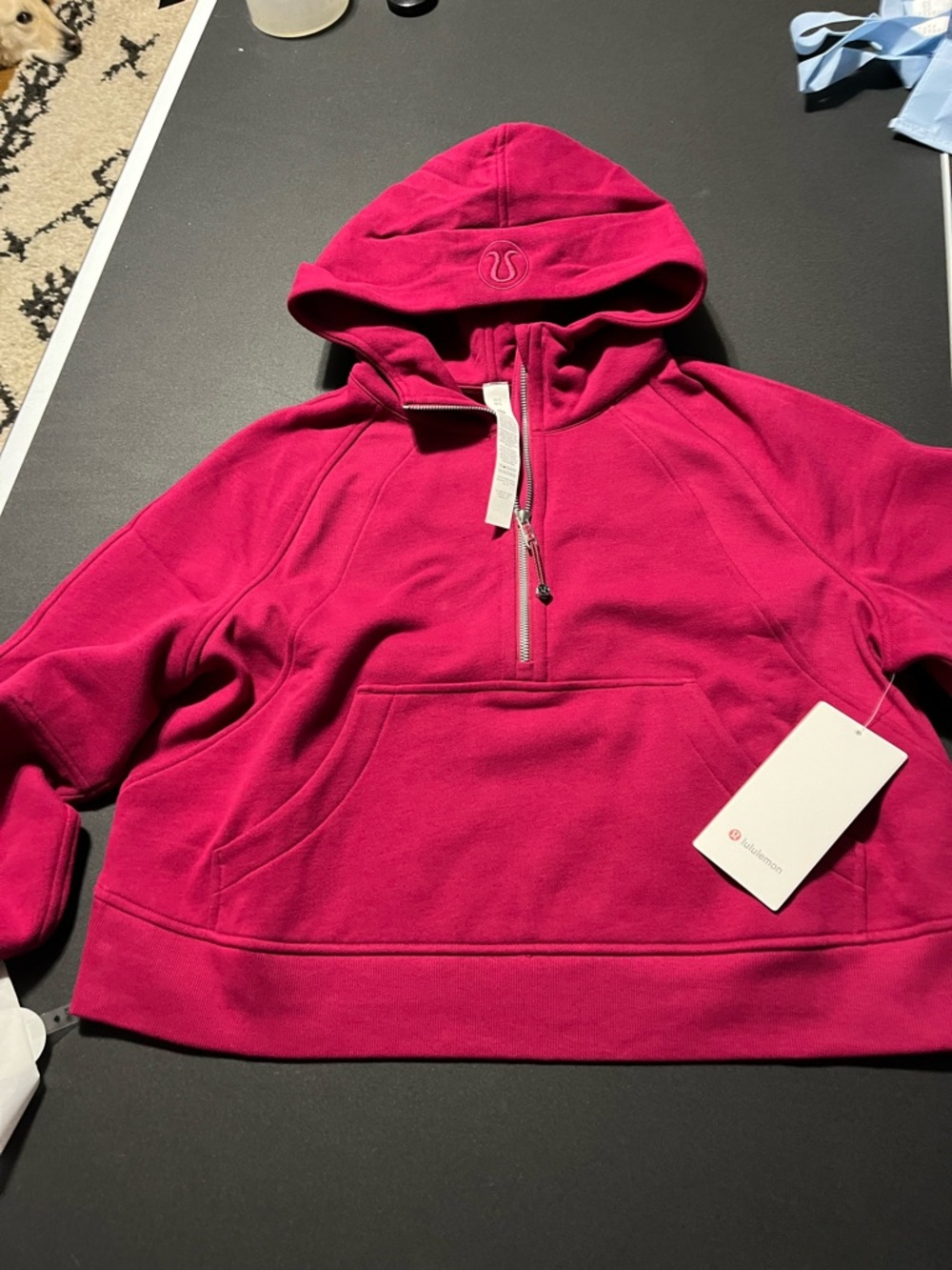 Lululemon Scuba Oversized Half Zip Hoodie M/L Berry Rumble NWT 💗 - Picture 3 of 4